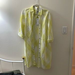 Chico’s, yellow button down shirt, size 2